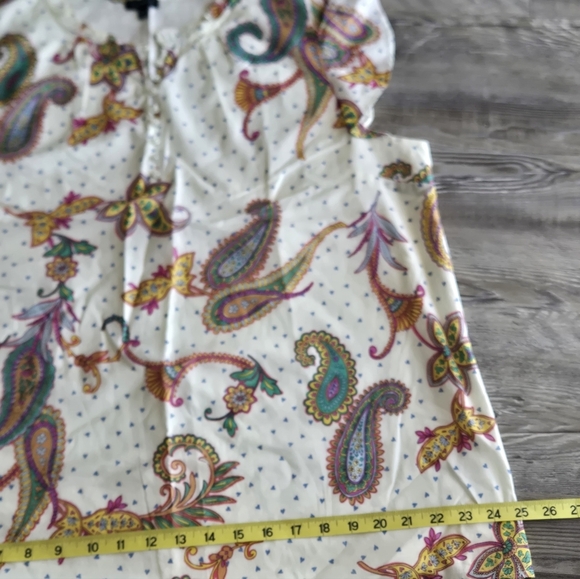 Talbots Paisley Flutter-Sleeve Blouse — Size XL — NWOT - Picture 5 of 7
